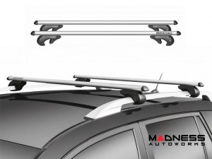 Jeep Renegade Roof Rack Cross Bars - for models w/ factory roof rails - Silver (2015-2023) Jeep Renegade Roof Rack Cross Bars - for models w/ factory roof rails - Silver (2015-2023)